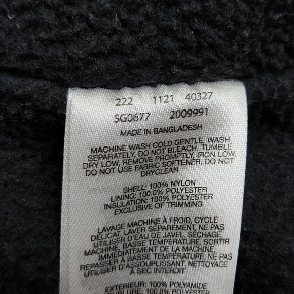 Columbia Black Hooded Cozy Jacket Girls Sz Small 7/8 - Picture 10 of 10